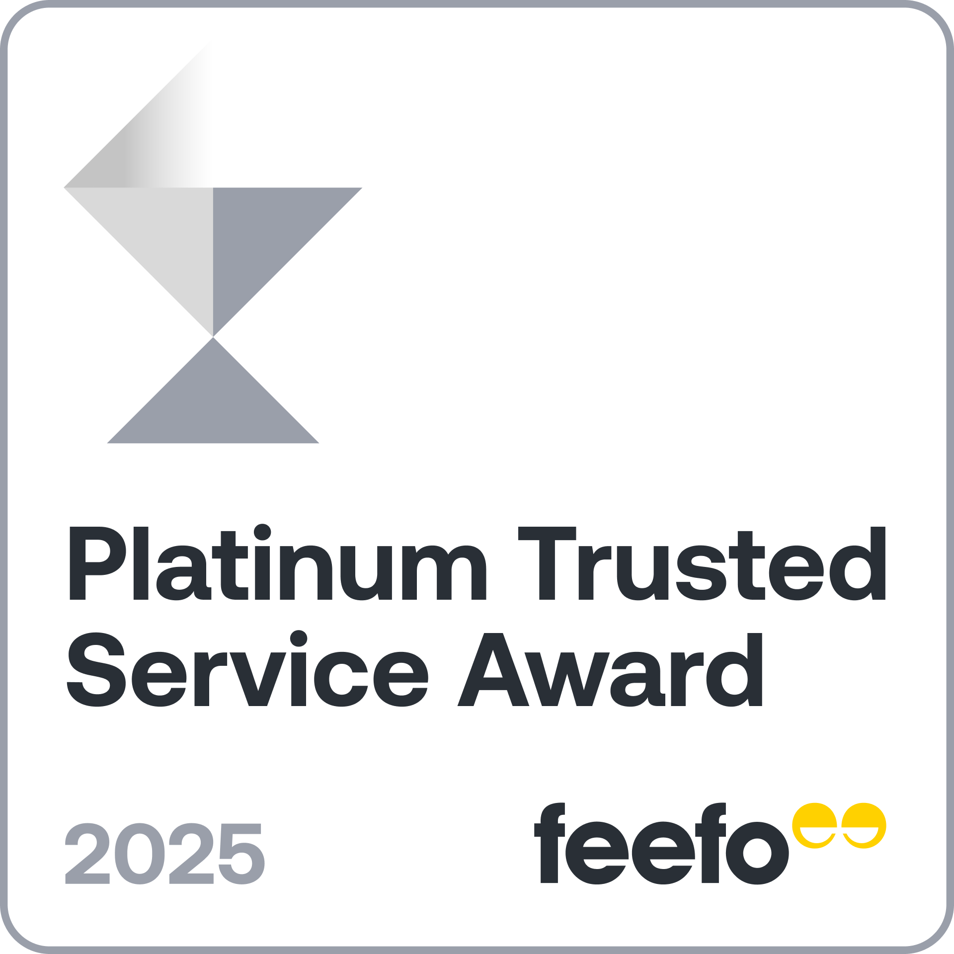 Platinum Trusted Service Award 2025